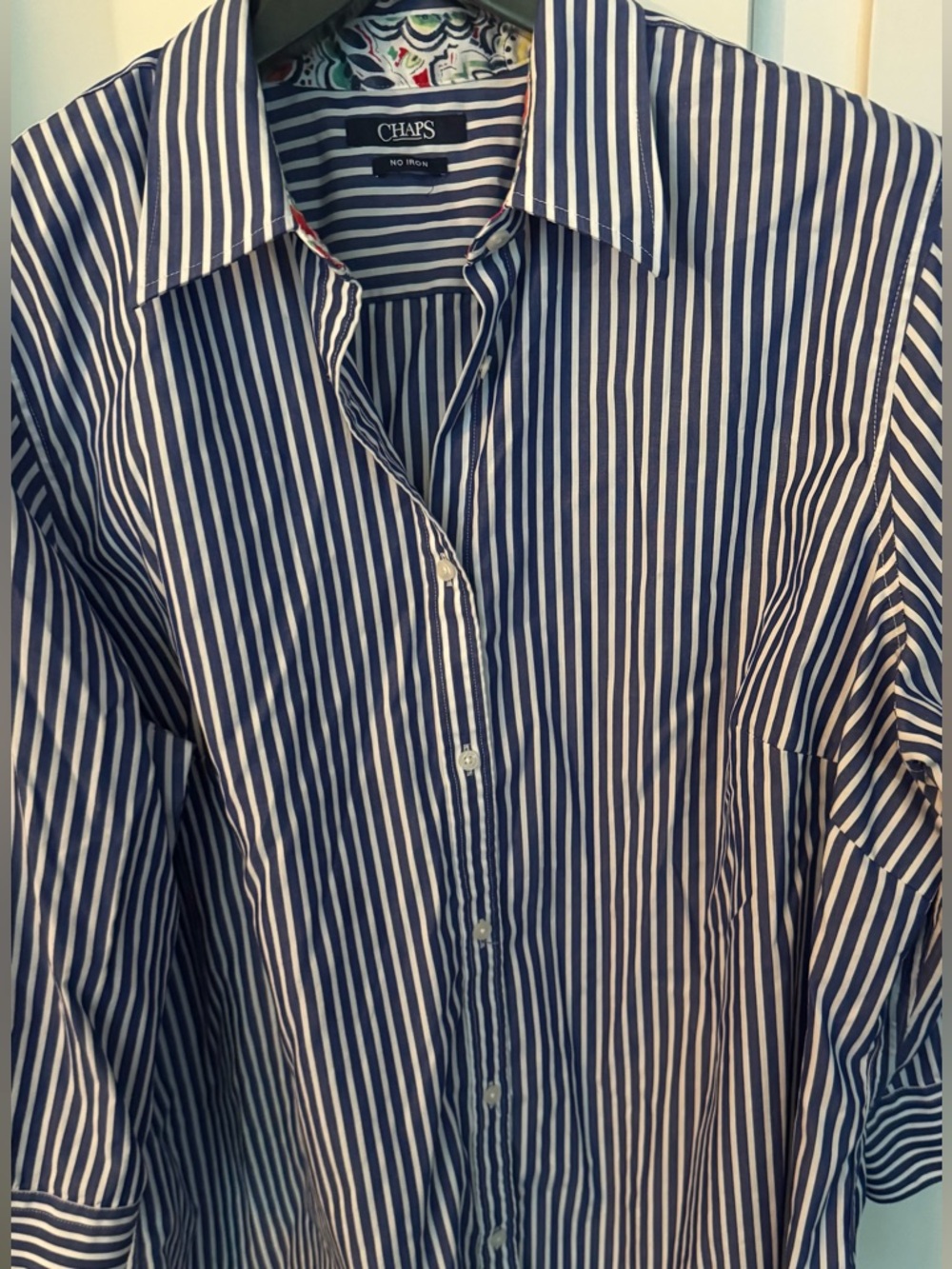 Ralph Lauren (CHAPS) button-down striped shirt w. cuff accents.
XXL (prob a 14) - Picture 5 of 16